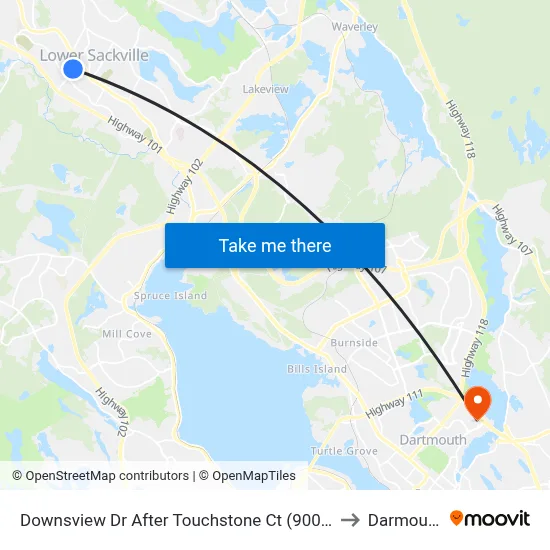 Downsview Dr After Touchstone Ct (9000) to Darmouth map