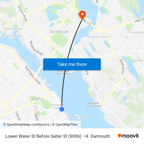Lower Water St Before Salter St (9006) to Darmouth map