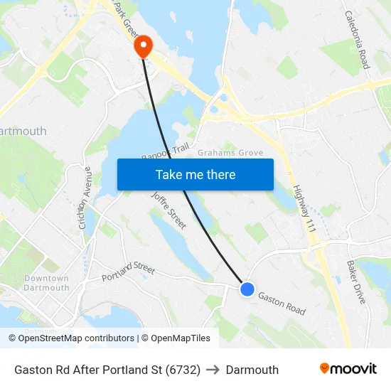 Gaston Rd After Portland St (6732) to Darmouth map