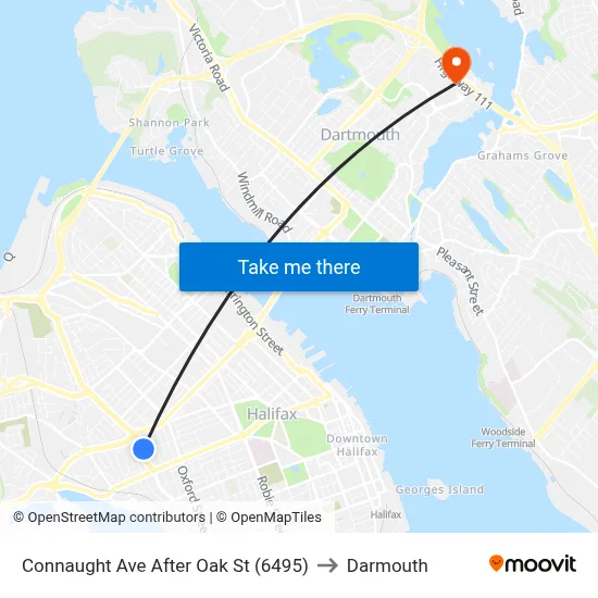 Connaught Ave After Oak St (6495) to Darmouth map