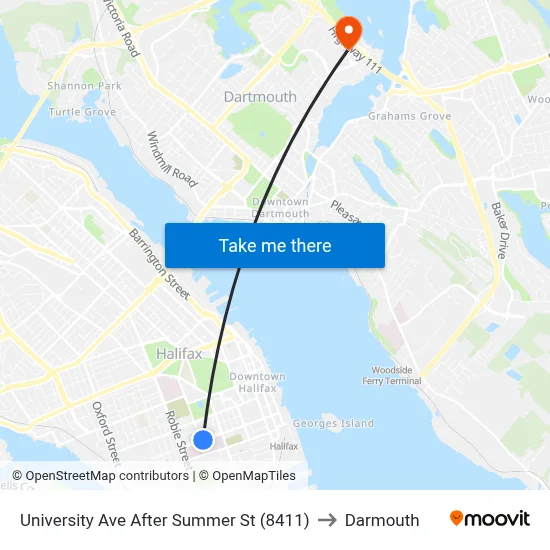 University Ave After Summer St (8411) to Darmouth map