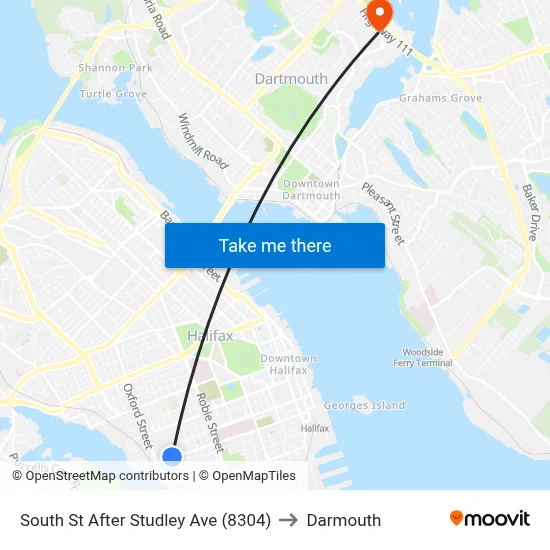 South St After Studley Ave (8304) to Darmouth map