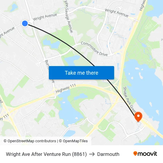 Wright Ave After Venture Run (8861) to Darmouth map