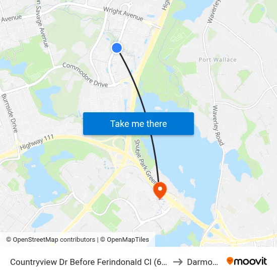 Countryview Dr Before Ferindonald Cl (6842) to Darmouth map