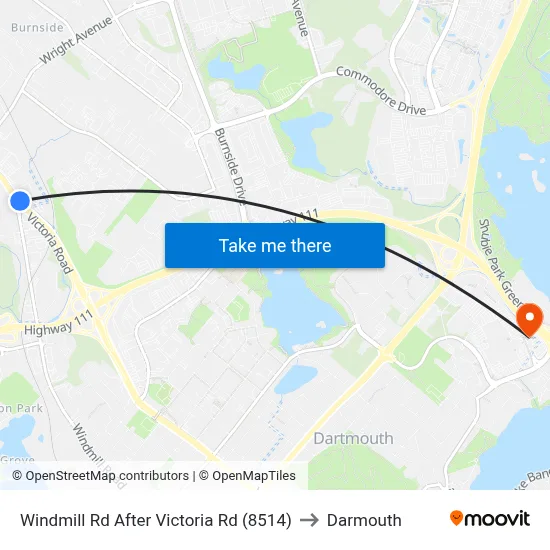 Windmill Rd After Victoria Rd (8514) to Darmouth map