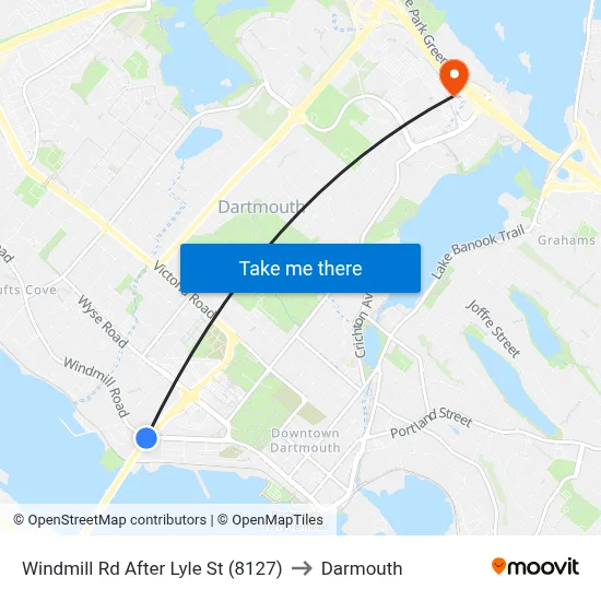 Windmill Rd After Lyle St (8127) to Darmouth map