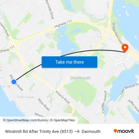Windmill Rd After Trinity Ave (8513) to Darmouth map