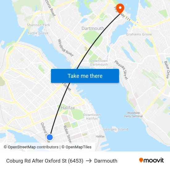 Coburg Rd After Oxford St (6453) to Darmouth map