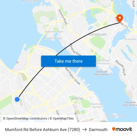 Mumford Rd Before Ashburn Ave (7280) to Darmouth map