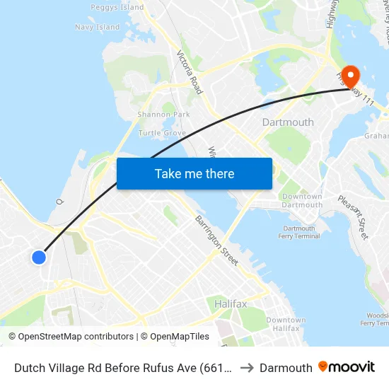 Dutch Village Rd Before Rufus Ave (6614) to Darmouth map