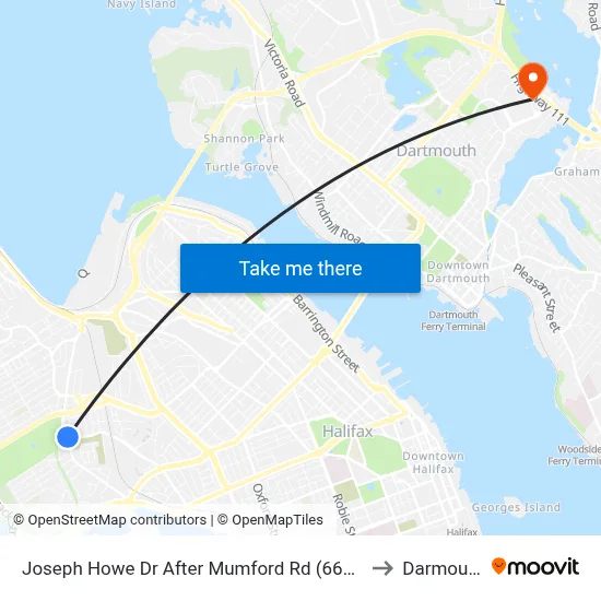 Joseph Howe Dr After Mumford Rd (6610) to Darmouth map