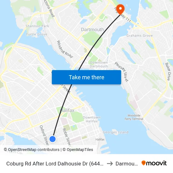 Coburg Rd After Lord Dalhousie Dr (6447) to Darmouth map
