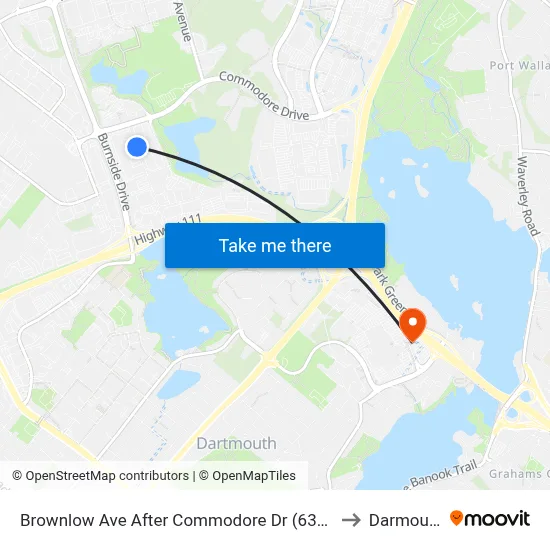 Brownlow Ave After Commodore Dr (6323) to Darmouth map