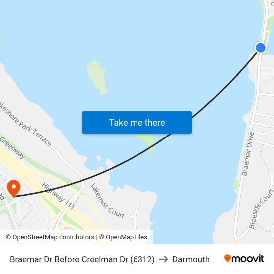 Braemar Dr Before Creelman Dr (6312) to Darmouth map