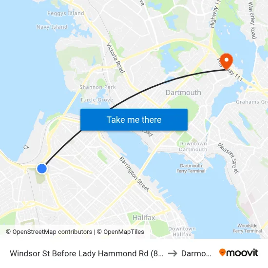 Windsor St Before Lady Hammond Rd (8563) to Darmouth map