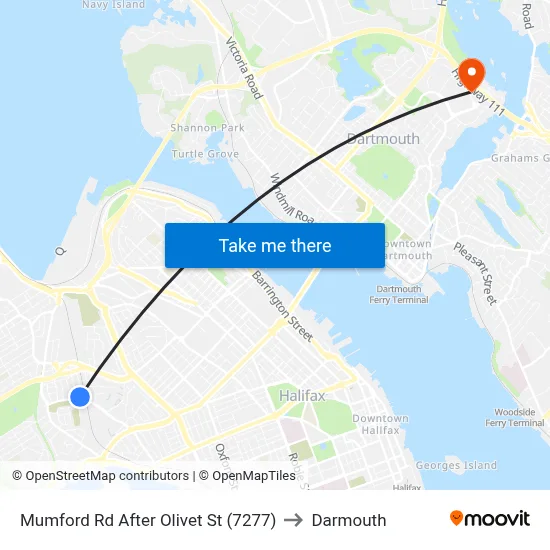 Mumford Rd After Olivet St (7277) to Darmouth map
