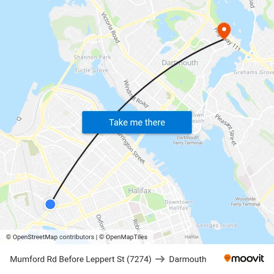 Mumford Rd Before Leppert St (7274) to Darmouth map
