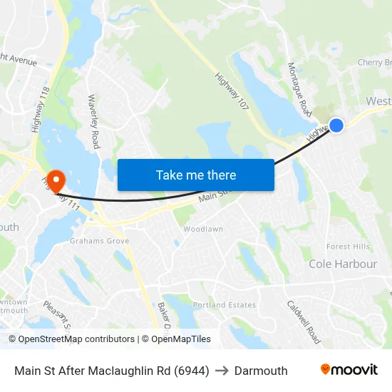 Main St After Maclaughlin Rd (6944) to Darmouth map