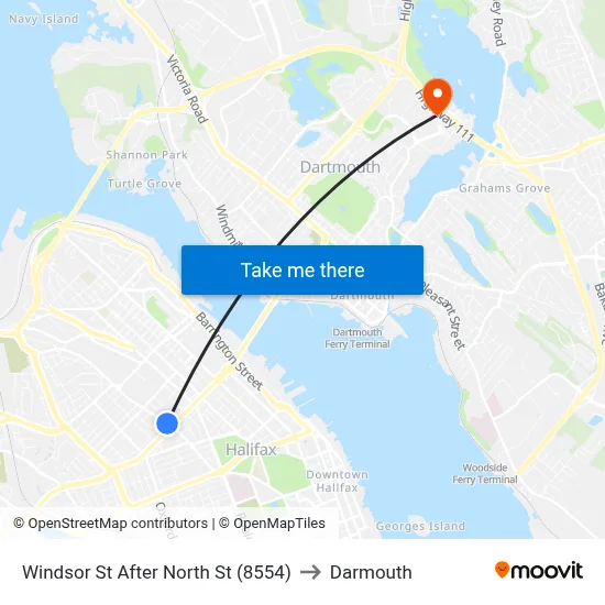 Windsor St After North St (8554) to Darmouth map