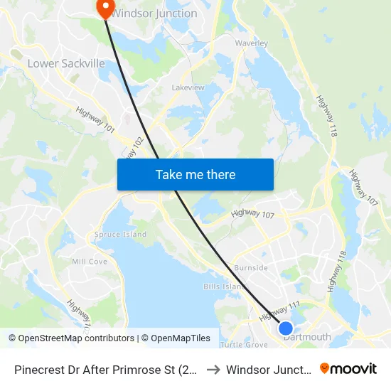 Pinecrest Dr After Primrose St (2369) to Windsor Junction map