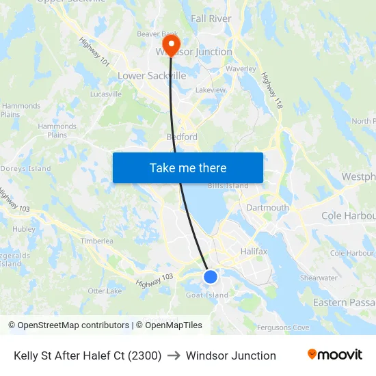 Kelly St After Halef Ct (2300) to Windsor Junction map