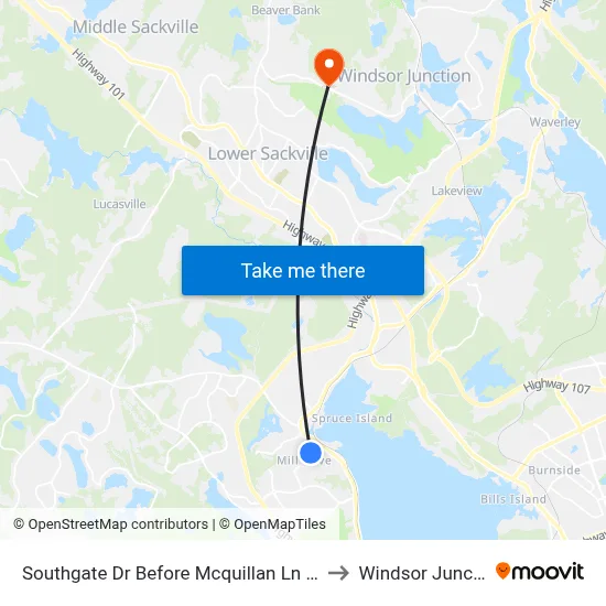 Southgate Dr Before Mcquillan Ln (2358) to Windsor Junction map