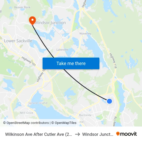 Wilkinson Ave After Cutler Ave (2284) to Windsor Junction map