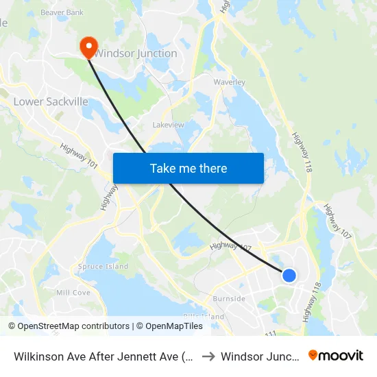 Wilkinson Ave After Jennett Ave (2286) to Windsor Junction map