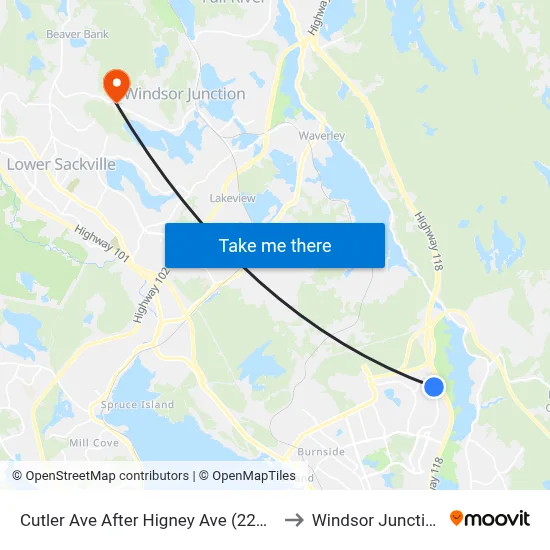 Cutler Ave After Higney Ave (2294) to Windsor Junction map