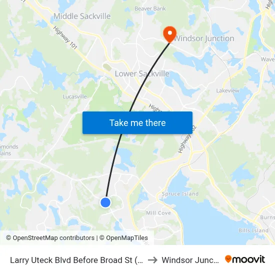 Larry Uteck Blvd Before Broad St (2309) to Windsor Junction map