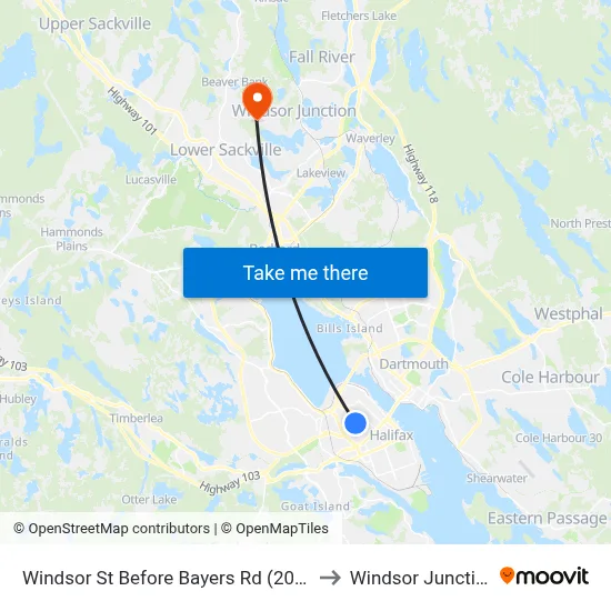 Windsor St Before Bayers Rd (2016) to Windsor Junction map