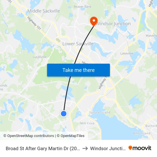 Broad St After Gary Martin Dr (2023) to Windsor Junction map