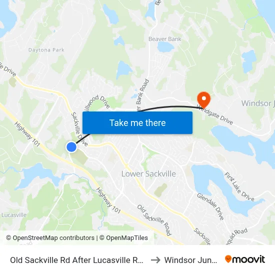 Old Sackville Rd After Lucasville Rd (2059) to Windsor Junction map