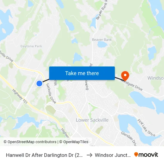 Hanwell Dr After Darlington Dr (2066) to Windsor Junction map