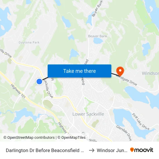 Darlington Dr Before Beaconsfield Way (2070) to Windsor Junction map
