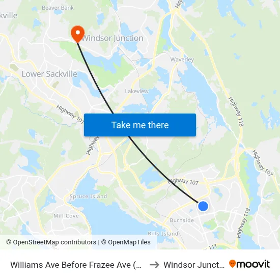 Williams Ave Before Frazee Ave (2089) to Windsor Junction map
