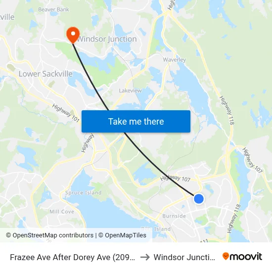 Frazee Ave After Dorey Ave (2090) to Windsor Junction map