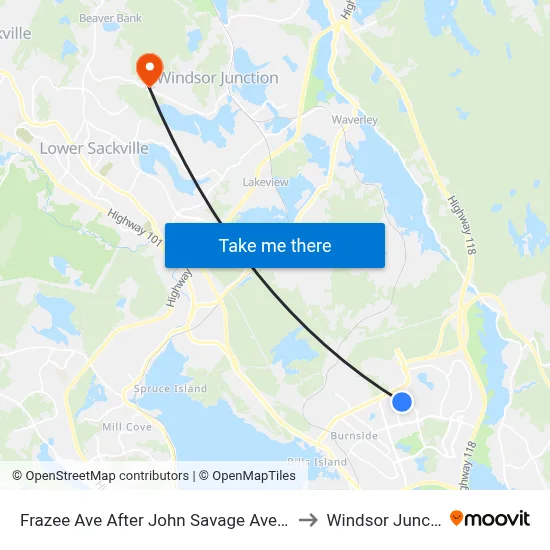 Frazee Ave After John Savage Ave (2093) to Windsor Junction map