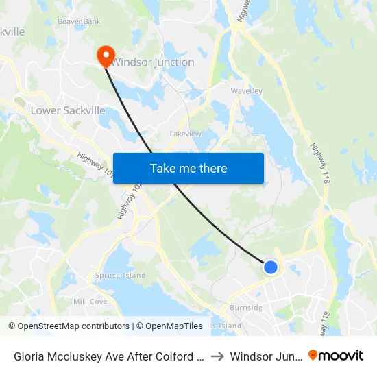 Gloria Mccluskey Ave After Colford Ave (2109) to Windsor Junction map
