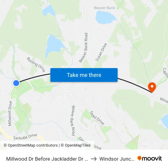Millwood Dr Before Jackladder Dr (2111) to Windsor Junction map