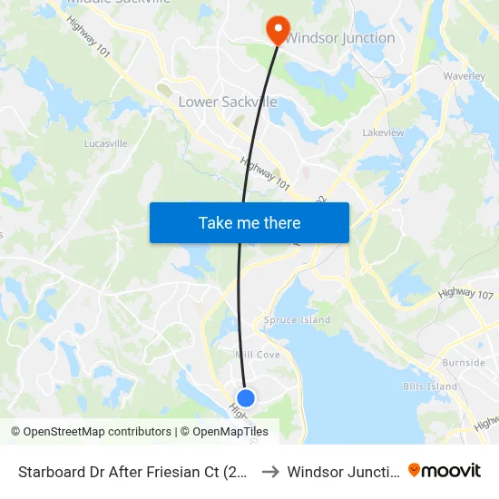 Starboard Dr After Friesian Ct (2135) to Windsor Junction map