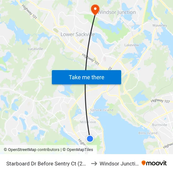 Starboard Dr Before Sentry Ct (2137) to Windsor Junction map