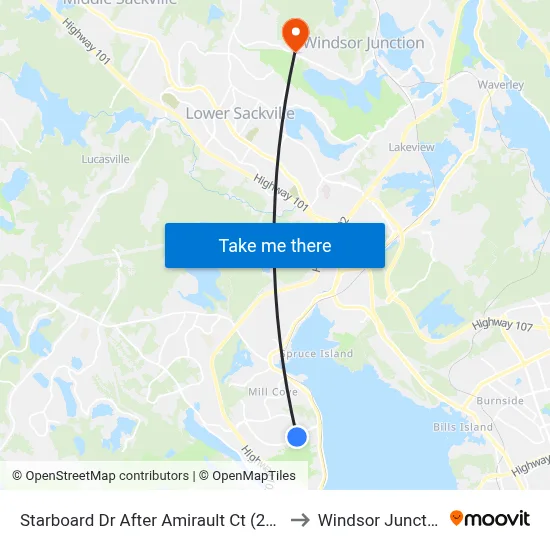 Starboard Dr After Amirault Ct (2140) to Windsor Junction map