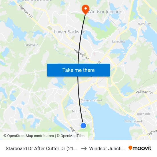 Starboard Dr After Cutter Dr (2141) to Windsor Junction map