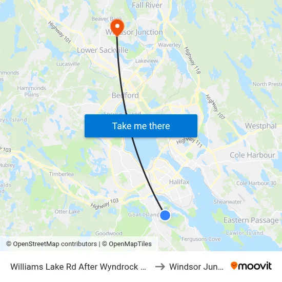Williams Lake Rd After Wyndrock Dr (2157) to Windsor Junction map