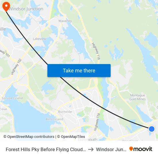 Forest Hills Pky Before Flying Cloud Dr (2231) to Windsor Junction map