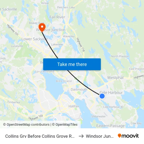 Collins Grv Before Collins Grove Rg (2269) to Windsor Junction map