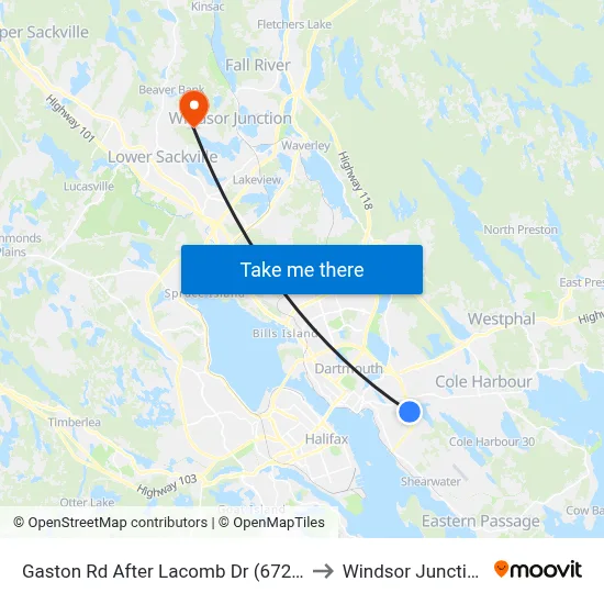 Gaston Rd After Lacomb Dr (6725) to Windsor Junction map