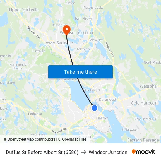 Duffus St Before Albert St (6586) to Windsor Junction map