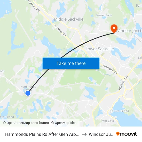 Hammonds Plains Rd After Glen Arbour Way (6809) to Windsor Junction map